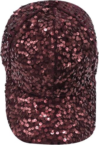 Shiny Sequin Baseball Cap for Women Girls Glitter Bling Party Hats Adjustable Trucker Baseball Caps in Kuwait
