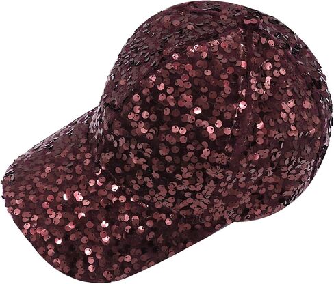 Shiny Sequin Baseball Cap for Women Girls Glitter Bling Party Hats Adjustable Trucker Baseball Caps in Kuwait