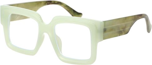 Oversized Square Blue Light Glasses Women Men Thick Big Frame Computer Eyewear Non Prescription Eye Glasses in Saudi Arabia