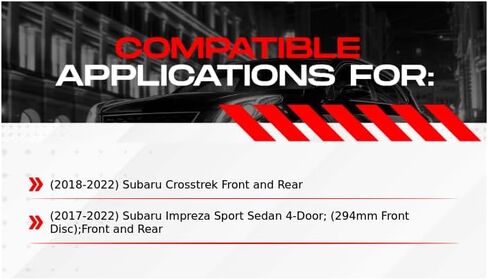 R1 Concepts Front Rear Brake Rotor Kit |Brake Rotors| Brake Disc |Drilled and Slotted|fits 2017-2022 Subaru Crosstrek, Impreza in Saudi Arabia