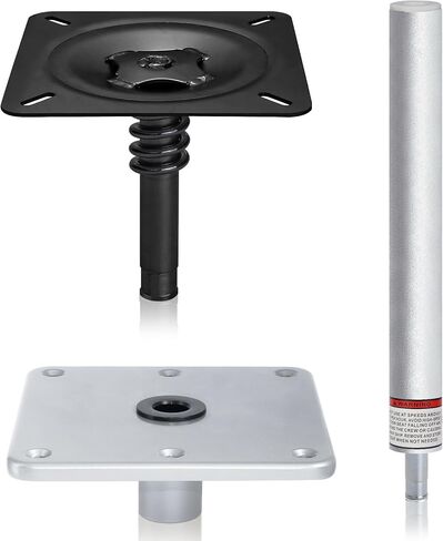 Boat Seat Pedestal Mount Package with Lock in 3/4" Boat Seat Pin Post & 7" x 7" Marine Boat Seat Base Pedestal Plate & Boat Seat Mount, Boat Seat Mount Kit for Boat Pontoon Boat Fishing Boat Bass Boat in Saudi Arabia