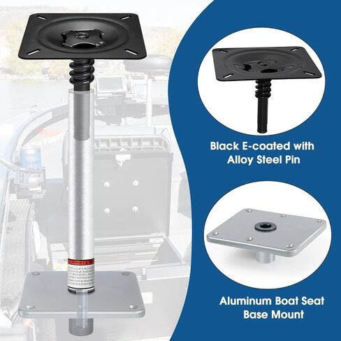 Boat Seat Pedestal Mount Package with Lock in 3/4" Boat Seat Pin Post & 7" x 7" Marine Boat Seat Base Pedestal Plate & Boat Seat Mount, Boat Seat Mount Kit for Boat Pontoon Boat Fishing Boat Bass Boat in Saudi Arabia