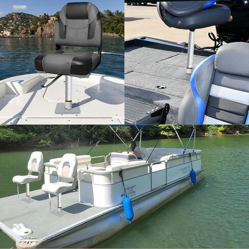 Boat Seat Pedestal Mount Package with Lock in 3/4" Boat Seat Pin Post & 7" x 7" Marine Boat Seat Base Pedestal Plate & Boat Seat Mount, Boat Seat Mount Kit for Boat Pontoon Boat Fishing Boat Bass Boat in Saudi Arabia