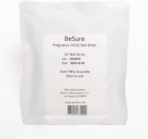 Pregnancy (HCG) Test Strips (25 Count) - Early Detection at Home Pregnancy Test, White in Saudi Arabia
