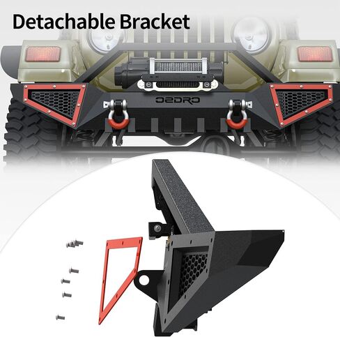 OEDRO Front Bumper Compatible with 1987-2006 Jeep Wrangler TJ & YJ & LJ, Full Width Off Road with D-Rings & Winch Plate in Kuwait