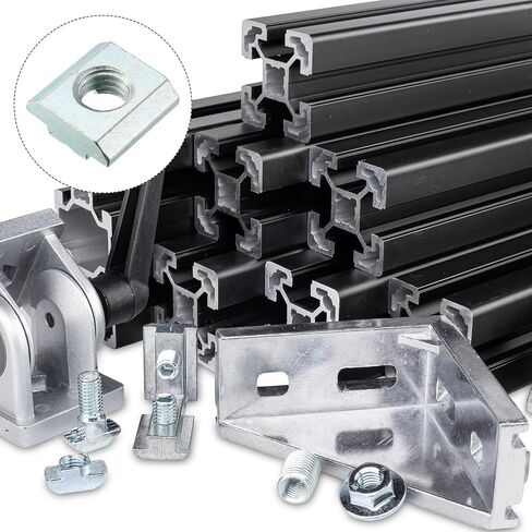 METALLIXITY Slide in T-Nut (خيط M3) 12 قطعة، قفل صامولة على شكل حرف T من الفولاذ الكربوني لسلسلة 3030 من الألومنيوم in Saudi Arabia