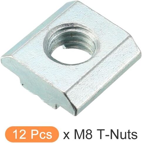 METALLIXITY Slide in T-Nut (خيط M3) 12 قطعة، قفل صامولة على شكل حرف T من الفولاذ الكربوني لسلسلة 3030 من الألومنيوم in Saudi Arabia