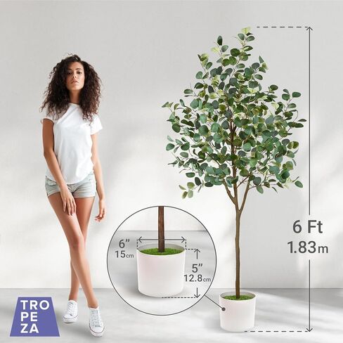 Artificial Olive Tree 5 Ft with Realistic Branches and Leaves with Moss Pre-Potted Modern Faux Plants for Home Office Porch Outdoor Fake Indoor Decor in Saudi Arabia