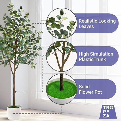 Artificial Olive Tree 5 Ft with Realistic Branches and Leaves with Moss Pre-Potted Modern Faux Plants for Home Office Porch Outdoor Fake Indoor Decor in Saudi Arabia