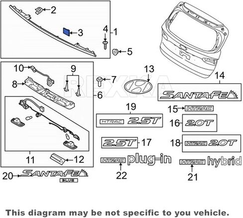 Rexka 15 قطعة مشبك قولبة لفتح عجلة الروك 87758-G2000 لسيارة Hyundai Kia Elantra، Ioniq، Palisade، Santa Fe، Sonata، Tucson، K5، Sorento، Telluride 87758G2000 in Saudi Arabia