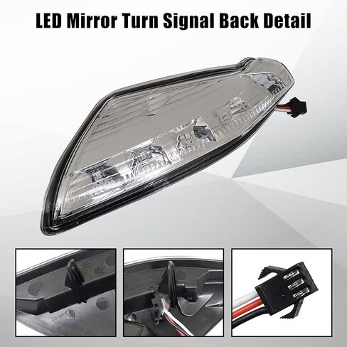 XQSMWF الجانب الأيمن للراكب LED مرآة الرؤية الخلفية بدوره إشارة الضوء متوافق مع Buick Lacrosse 2009 2010 2011 2012 2013 2014 2015 # 20760212 Q0EWOTCZNA in Kuwait