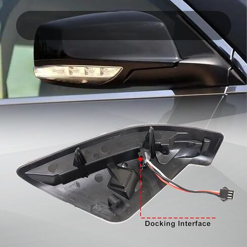 XQSMWF الجانب الأيمن للراكب LED مرآة الرؤية الخلفية بدوره إشارة الضوء متوافق مع Buick Lacrosse 2009 2010 2011 2012 2013 2014 2015 # 20760212 Q0EWOTCZNA in Kuwait