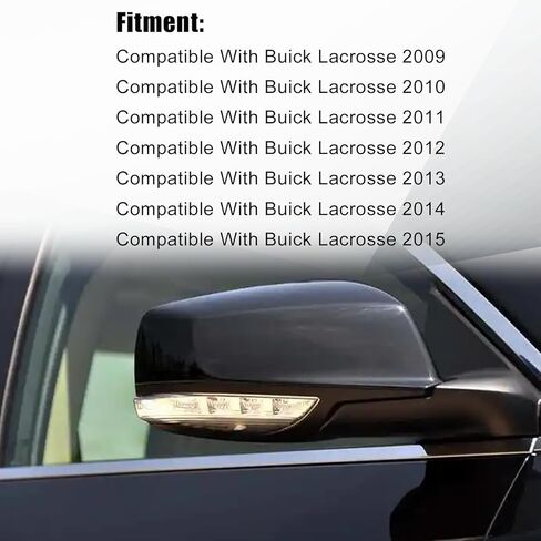 XQSMWF الجانب الأيمن للراكب LED مرآة الرؤية الخلفية بدوره إشارة الضوء متوافق مع Buick Lacrosse 2009 2010 2011 2012 2013 2014 2015 # 20760212 Q0EWOTCZNA in Kuwait