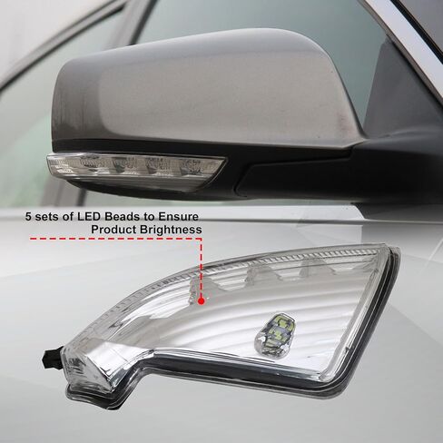 XQSMWF الجانب الأيمن للراكب LED مرآة الرؤية الخلفية بدوره إشارة الضوء متوافق مع Buick Lacrosse 2009 2010 2011 2012 2013 2014 2015 # 20760212 Q0EWOTCZNA in Kuwait