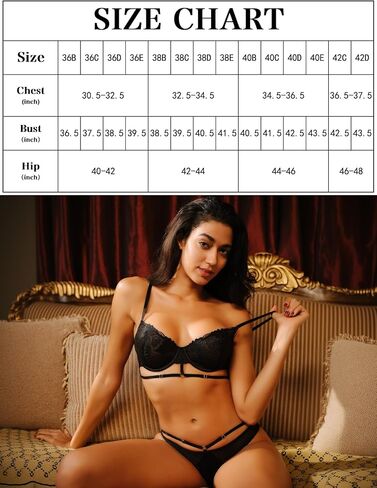 Lingerie Sets for women Mesh sexy bra and panty sets with Underwire 2 Piece Strappy Embroidered Floral Lace in Saudi Arabia