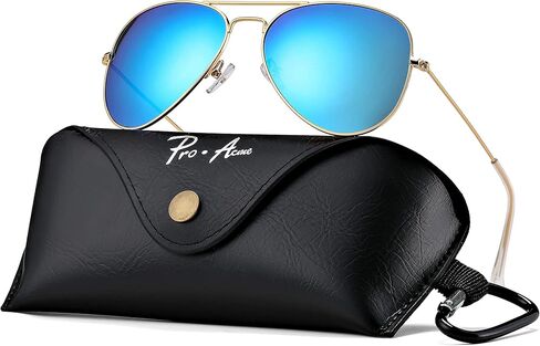 Pro Acme Classic Polarized Aviator Sunglasses for Women Men, Lightweight Metal Pilot Frame UV400 Protection 58MM in Kuwait
