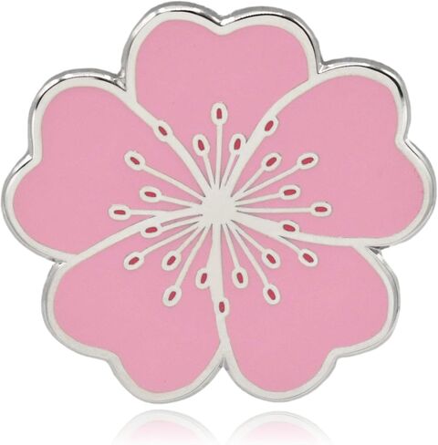 Cherry Blossom Flower Hard Enamel Pin in Kuwait