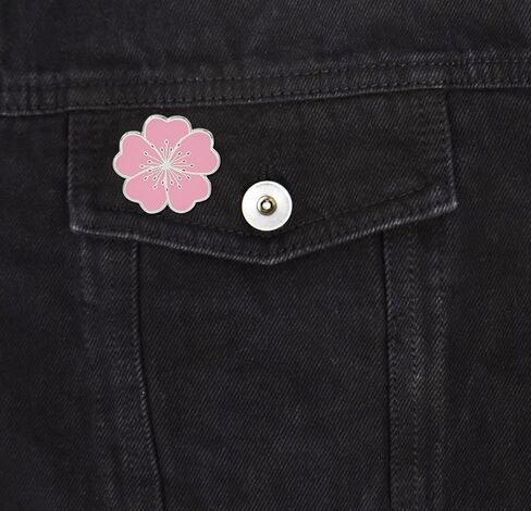Cherry Blossom Flower Hard Enamel Pin in Kuwait