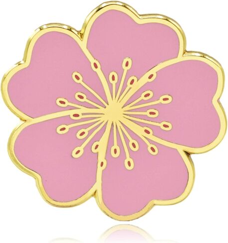 Cherry Blossom Flower Hard Enamel Pin in Kuwait