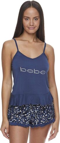 طقم بيجامات نسائية من بيبي مكون من قطعتين - طقم ملابس نوم مكون من قميص بدون أكمام وسروال بيجامة قصير in Kuwait