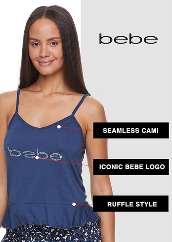 طقم بيجامات نسائية من بيبي مكون من قطعتين - طقم ملابس نوم مكون من قميص بدون أكمام وسروال بيجامة قصير in Kuwait