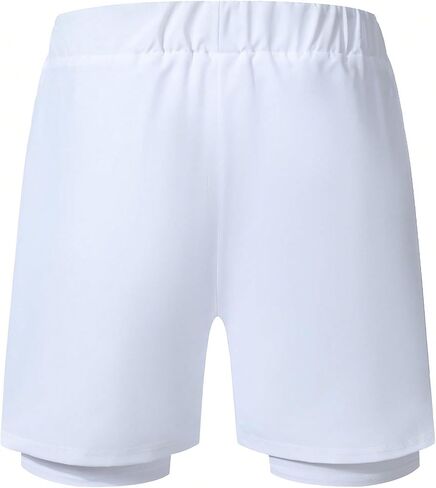Men's 2 in 1 Running Shorts with Liner Cross Graphic Drawstring Athletic Gym Workout Shorts in Saudi Arabia