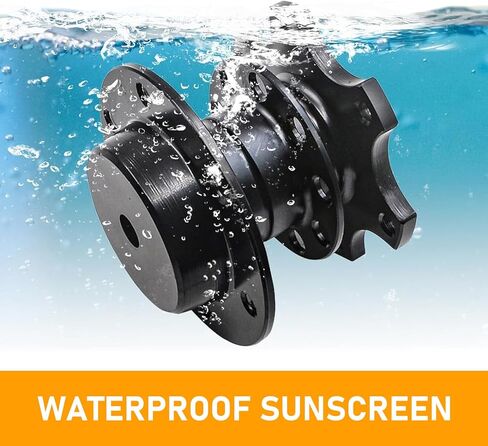 Pack-1 ملحقات زيادة محول عجلة قيادة السيارة، استبدال محول محور السيارة المعدني المتين المقاوم للماء سريع التحرير، جهاز عجلة قيادة السيارة العالمي (أسود) in Kuwait