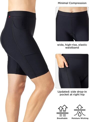 Terry Bike Shorts Women Padded Club 9 Bike Shorts 9 Inch Inseam Cycling Shorts Womens Indoor Cycling Clothes Ride Spin Bike in Saudi Arabia