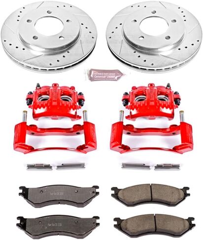 Power Stop KC1869-36 Front Z36 طقم فرامل للشاحنة والسحب مع الفرجار لسيارة Ford Expedition 1997-2002، Lincoln Navigator 1998-2002 [نموذج محدد] in Saudi Arabia
