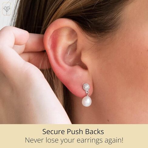 Freshwater Pearl Earrings for Women in Sterling Silver | Sterling Silver Pearl Earrings in Various Styles by MAX + STONE in Kuwait