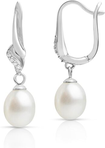 Freshwater Pearl Earrings for Women in Sterling Silver | Sterling Silver Pearl Earrings in Various Styles by MAX + STONE in Kuwait