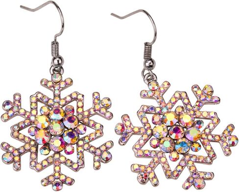 YACQ Women's Large Snowflake Hypoallergenic Dangle Earrings - 2 Inch - Christmas Holiday Party Jewelry Gifts in Kuwait