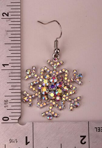 YACQ Women's Large Snowflake Hypoallergenic Dangle Earrings - 2 Inch - Christmas Holiday Party Jewelry Gifts in Kuwait