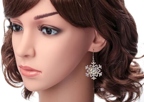 YACQ Women's Large Snowflake Hypoallergenic Dangle Earrings - 2 Inch - Christmas Holiday Party Jewelry Gifts in Kuwait