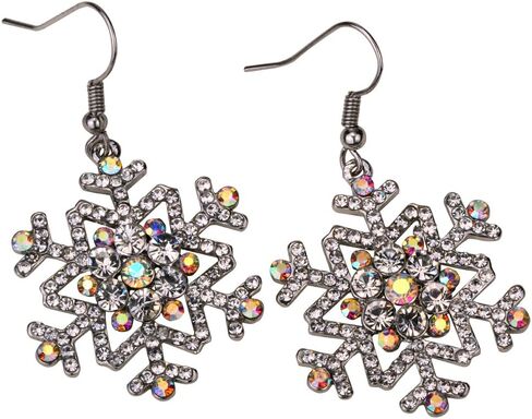 YACQ Women's Large Snowflake Hypoallergenic Dangle Earrings - 2 Inch - Christmas Holiday Party Jewelry Gifts in Kuwait