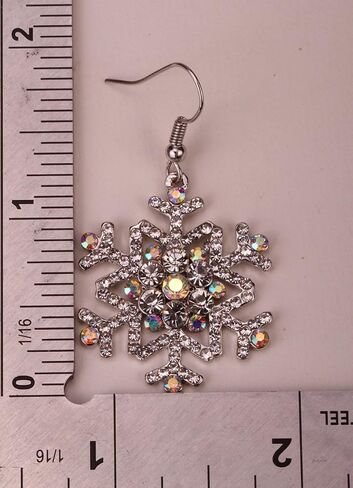 YACQ Women's Large Snowflake Hypoallergenic Dangle Earrings - 2 Inch - Christmas Holiday Party Jewelry Gifts in Kuwait