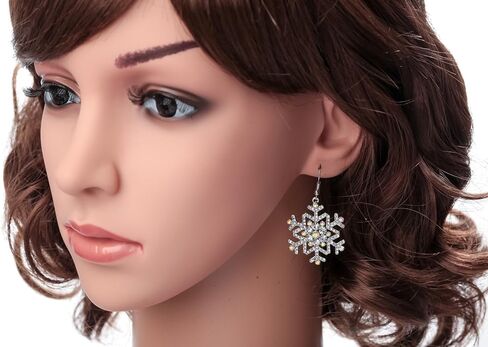 YACQ Women's Large Snowflake Hypoallergenic Dangle Earrings - 2 Inch - Christmas Holiday Party Jewelry Gifts in Kuwait