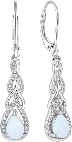 Starchenie Dangle Drop Earrings for Women 925 Sterling Silver Leverback Earrings Birthstone Jewelry in Saudi Arabia