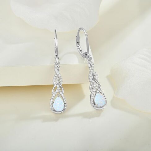 Starchenie Dangle Drop Earrings for Women 925 Sterling Silver Leverback Earrings Birthstone Jewelry in Saudi Arabia