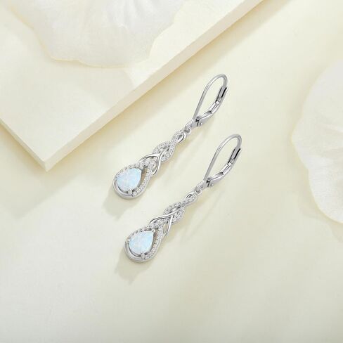 Starchenie Dangle Drop Earrings for Women 925 Sterling Silver Leverback Earrings Birthstone Jewelry in Saudi Arabia