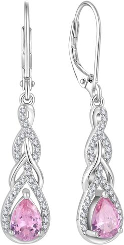 Starchenie Dangle Drop Earrings for Women 925 Sterling Silver Leverback Earrings Birthstone Jewelry in Saudi Arabia