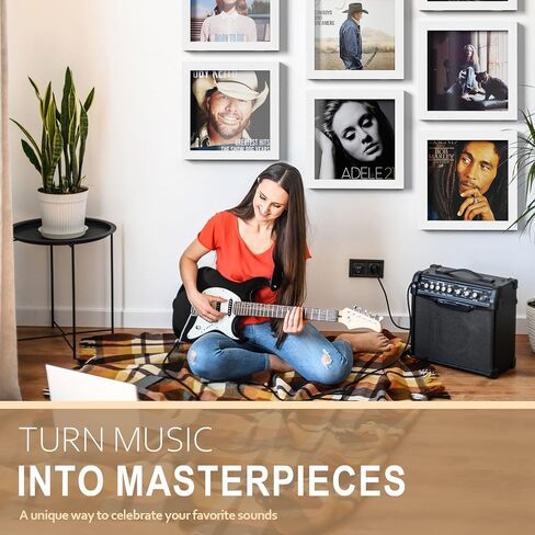 Emfogo Vinyl Record Frame Wall Front Opening, 3-Pack Album Frames for Vinyl Records Display, Vinyl Frame for 12x12 Inch LP Vinyl Record Cover Display (3 Pack/Black) in Kuwait