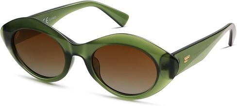 VANLINKER Polarized Trendy Thick Oval Round Sunglasses for Women Retro Shades VL9825 in Kuwait