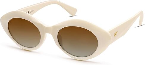 VANLINKER Polarized Trendy Thick Oval Round Sunglasses for Women Retro Shades VL9825 in Kuwait