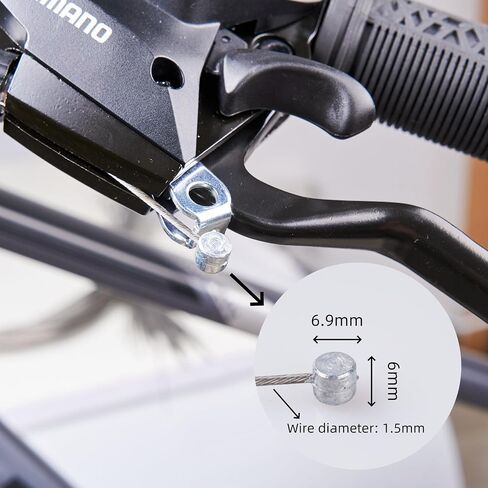 bike brake cables，stainless steel bike brake cord core，Road bike brake cables set，include Free Cable End Crimps Kit，4pcs in Saudi Arabia