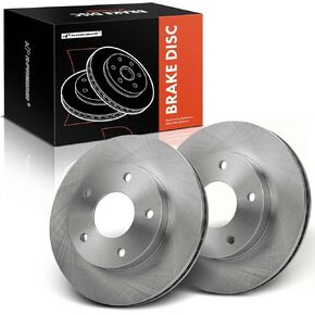 A-Premium 10.50 inch (267mm) Front Vented Disc Brake Rotors Compatible with Select Chevy, Cadillac, GMC, Oldsmobile and Buick Models - Blazer, Jimmy, Typhoon, Syclone, S10, Riviera, Seville, 2-PC Set