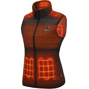 EAY Women's Heated Vest with Battery Pack Included 7.4V, Lightweight Rechargeable Warming Electric Heated Vest for Women