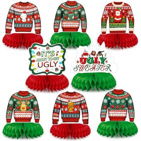 Konsait Gingerbread Party Decorations Centerpieces, 9Pcs Gingerbread Man Christmas Party Table Decorations, Gingerbread Christmas Decor Party Supplies