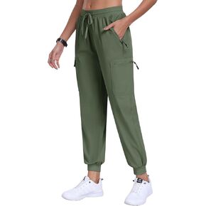 MoFiz Women's Cargo Pants with Pockets Lightweight Quick Dry Outdoor Travel Hiking Pants Running Joggers Sweatpants