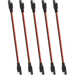 Mandark 5PCS 12 Gauge 2 Pin Car Quick Disconnect Polarized Wire Harness, 12 Inch Heavy Duty Vehicle SAE Connector Bullet Lead Cable, Automotive Accessories Universal for SUV, Truck, RV